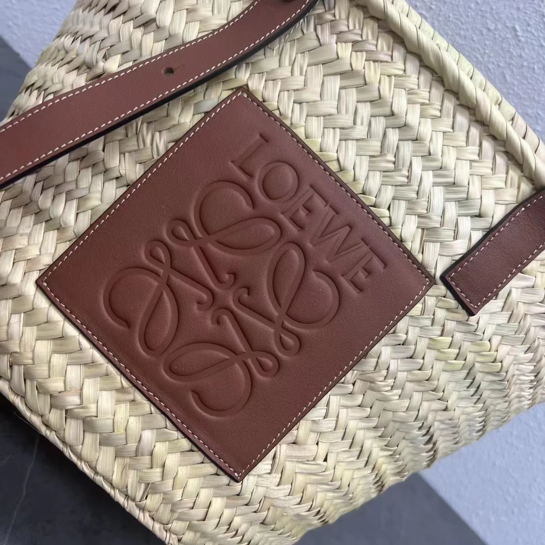 Соломенная сумка Loewe - 40 см - Большая - Коричневая