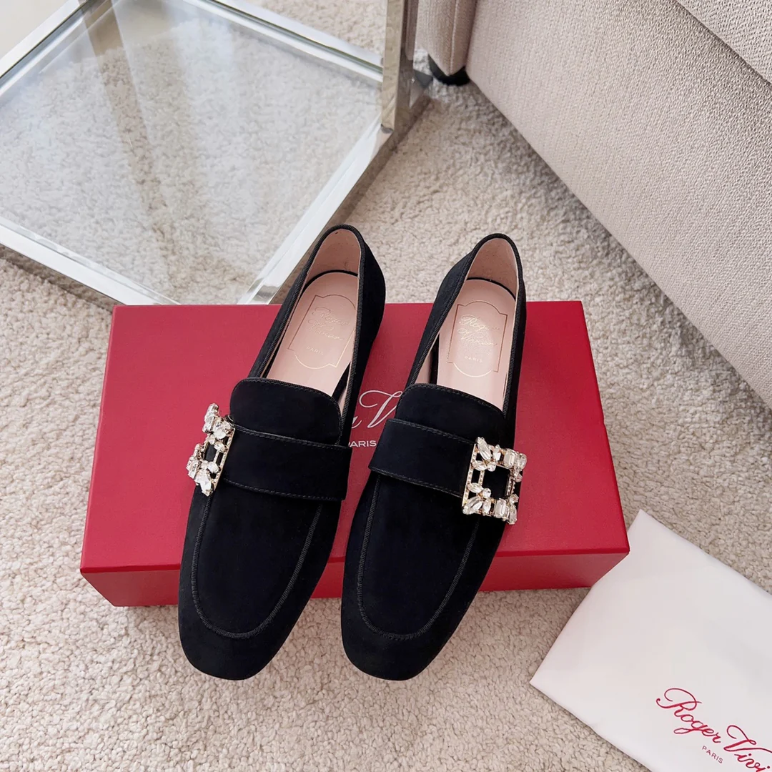 Обувь RV - Лоферы Versailles с ромбовидной пряжкой - черные