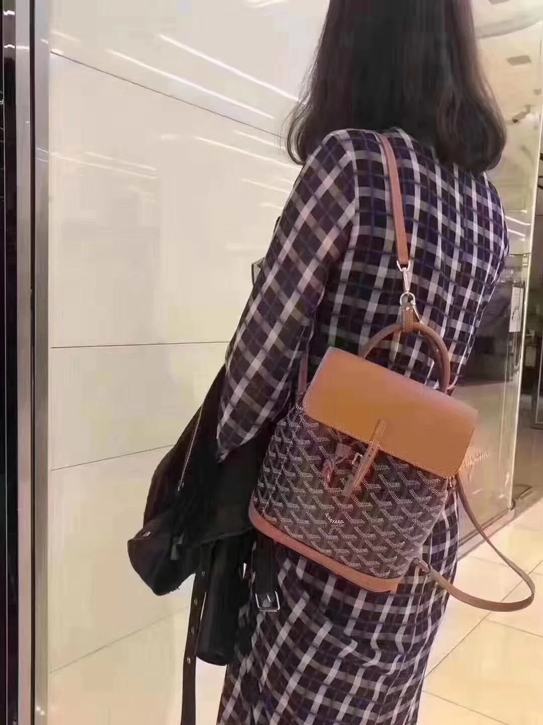 Мини-рюкзак Goyard с полукольцами — коричневый