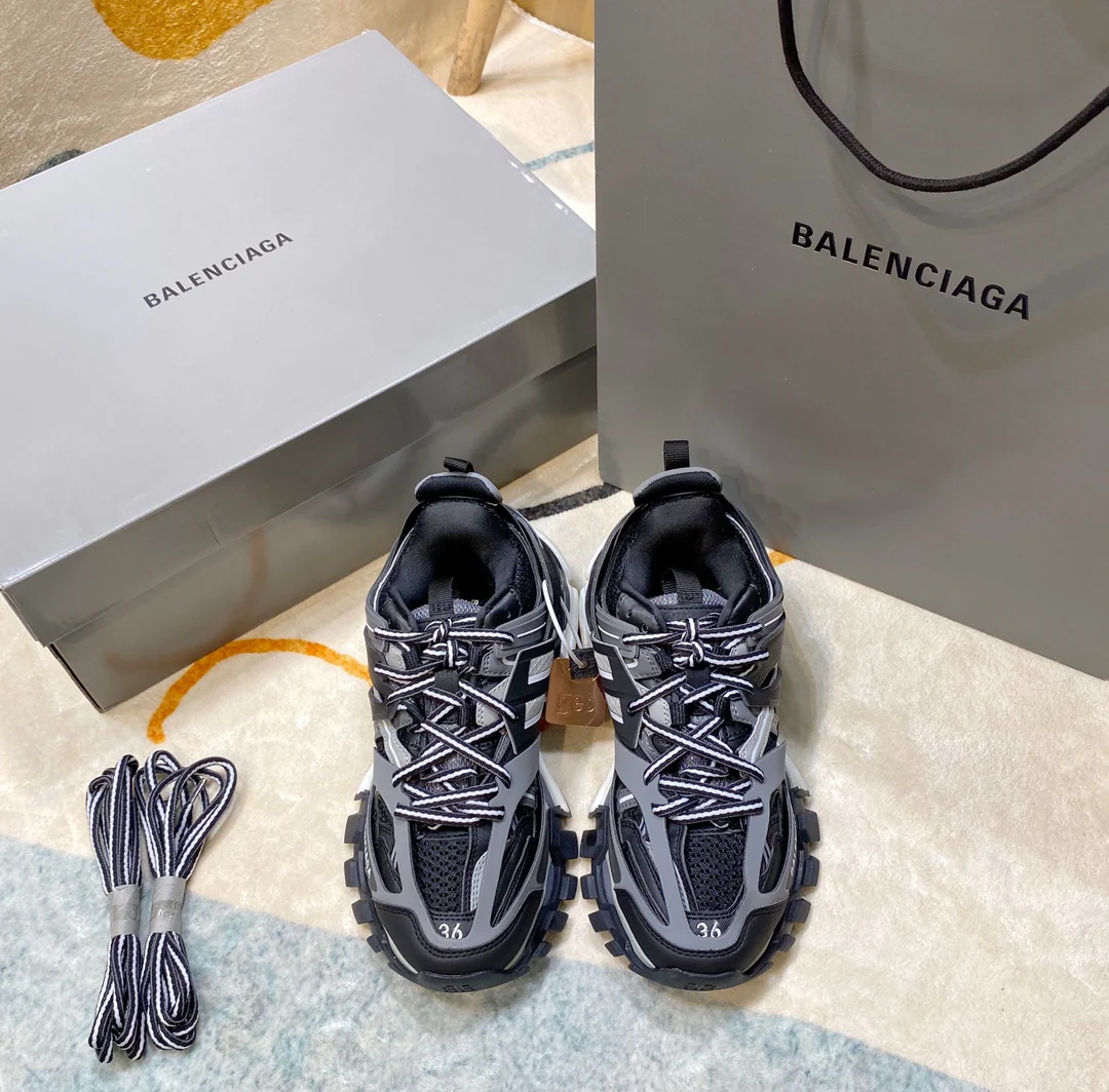 Кроссовки Balenciaga Track 3-0 на массивной подошве для пар - серия Rainbow, версия с золотой этикеткой - размеры 35-66