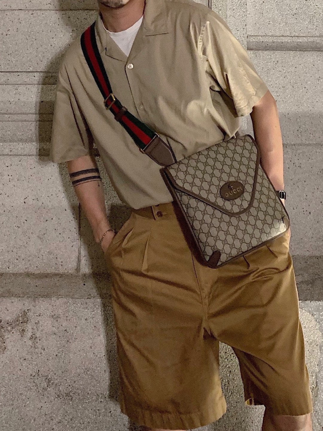 Gucci-老花斜背包