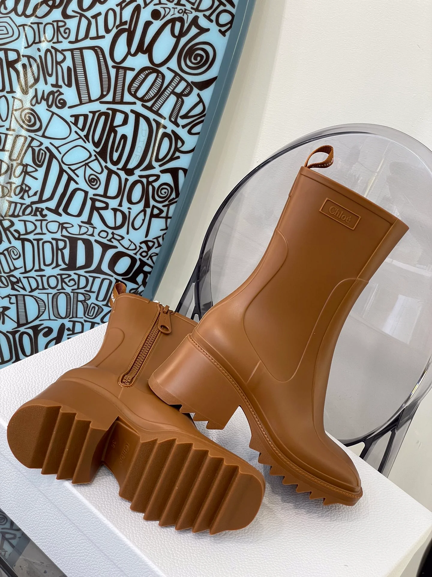 Обувь Chloe - Резиновые сапоги на платформе Chloe