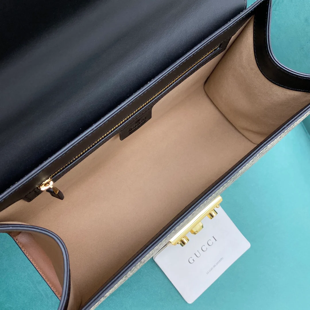 Сумка Gucci с цепочкой и замком - 30 см x 19 см x 10 см