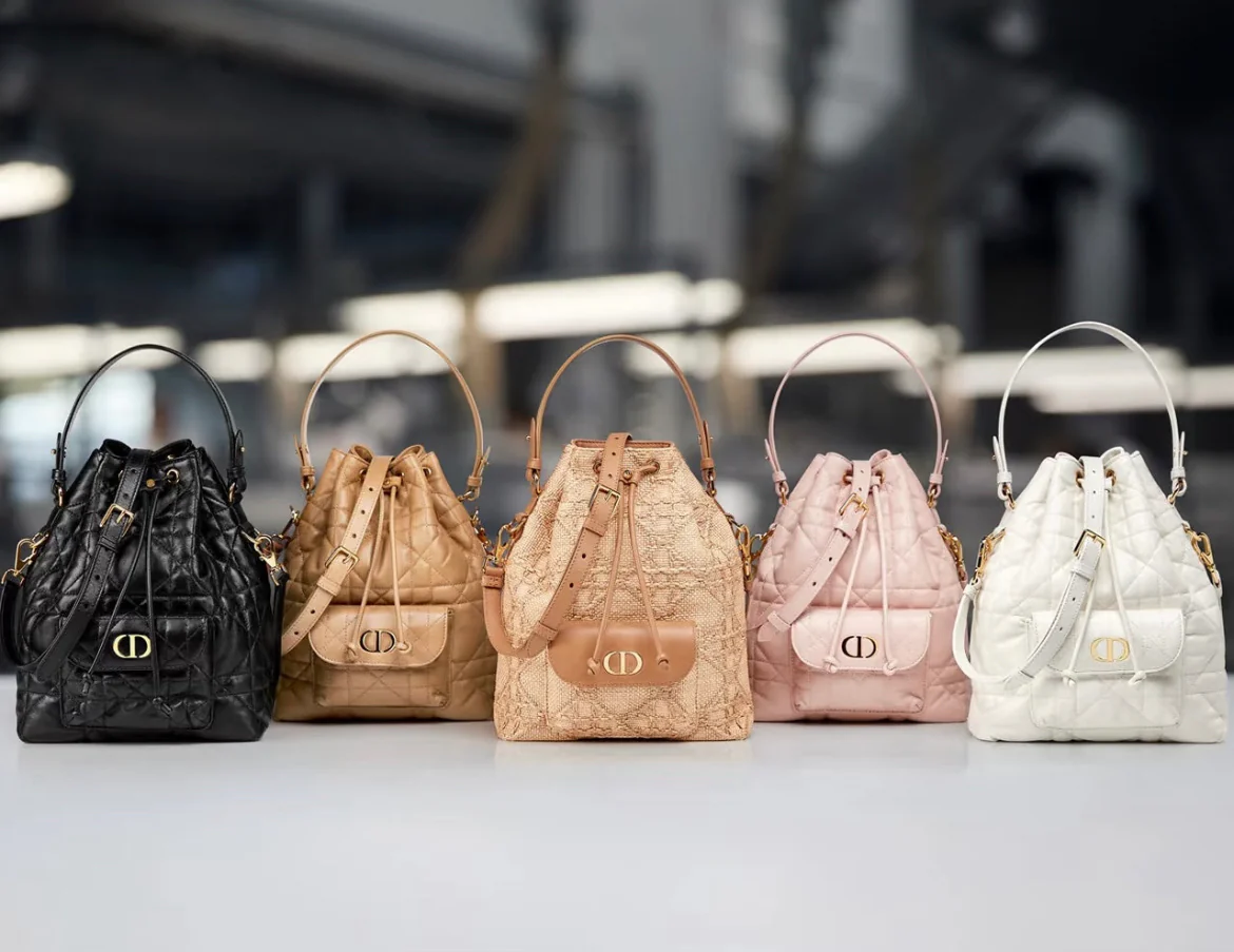 Сумка-ведро Dior Caro - коричневая