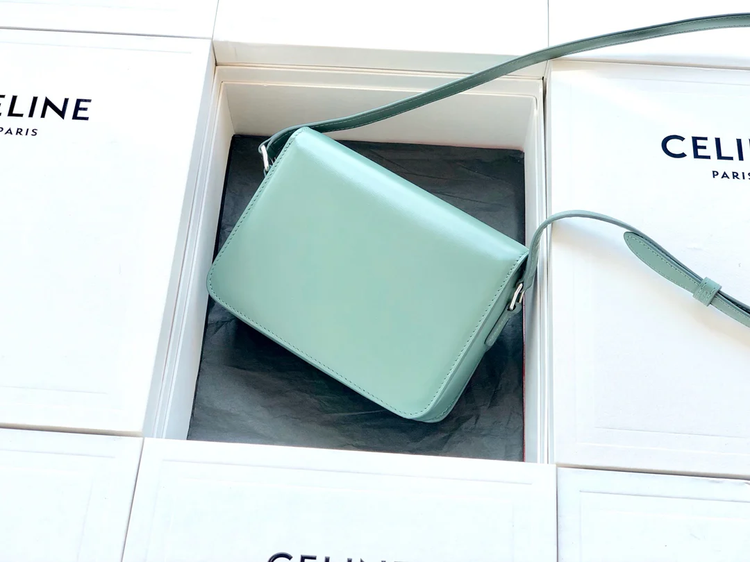 Сумка Celine Triomphe из телячьей кожи - подростковая - 18 - 5 см - 7