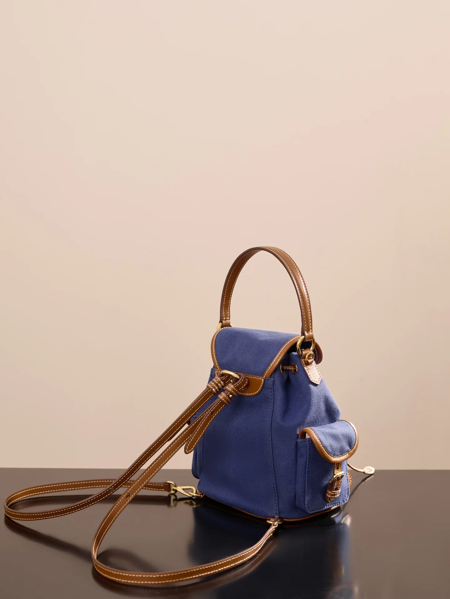 Рюкзак Miu Miu-5bz043m1280, маленький, синий.