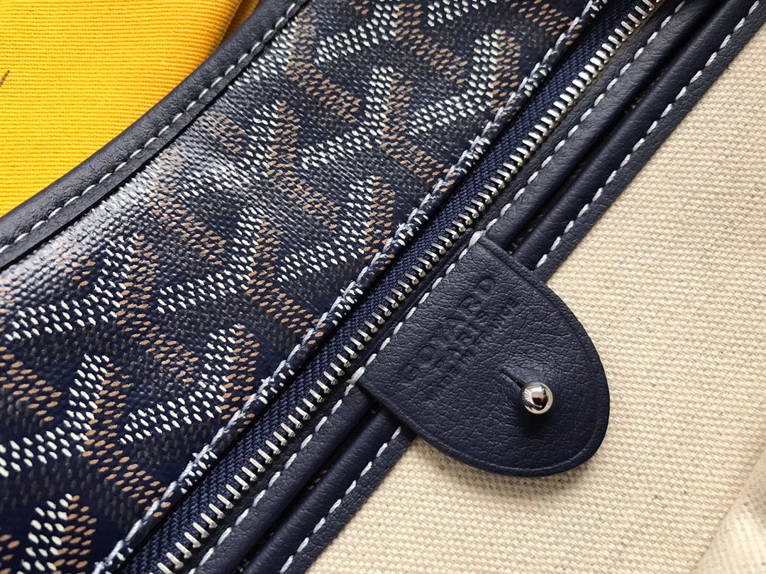 Маленькая сумка-тоут Goyard на молнии - темно-синяя