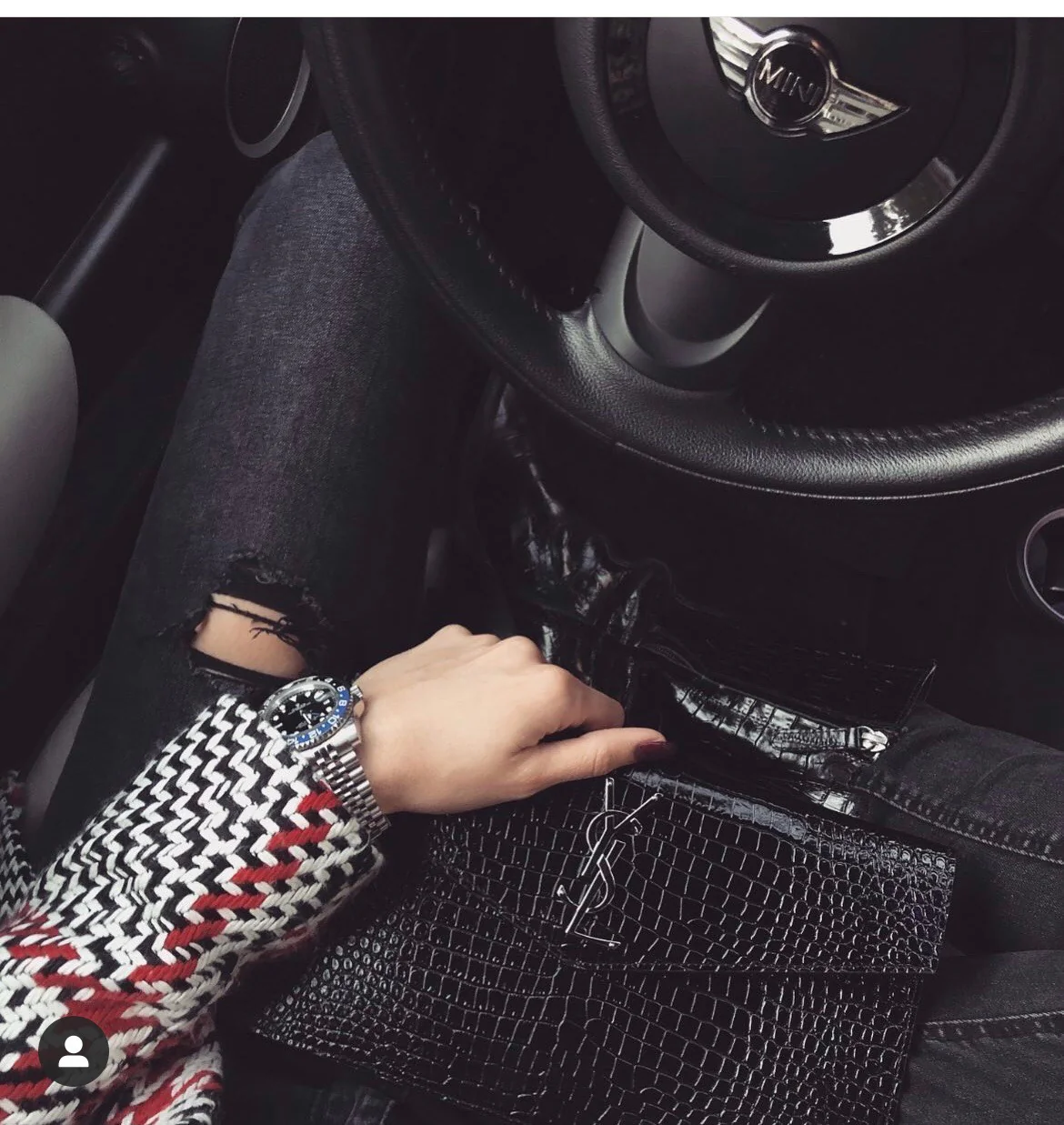 Клатч YSL с тиснением под крокодиловую кожу - 2 шт.