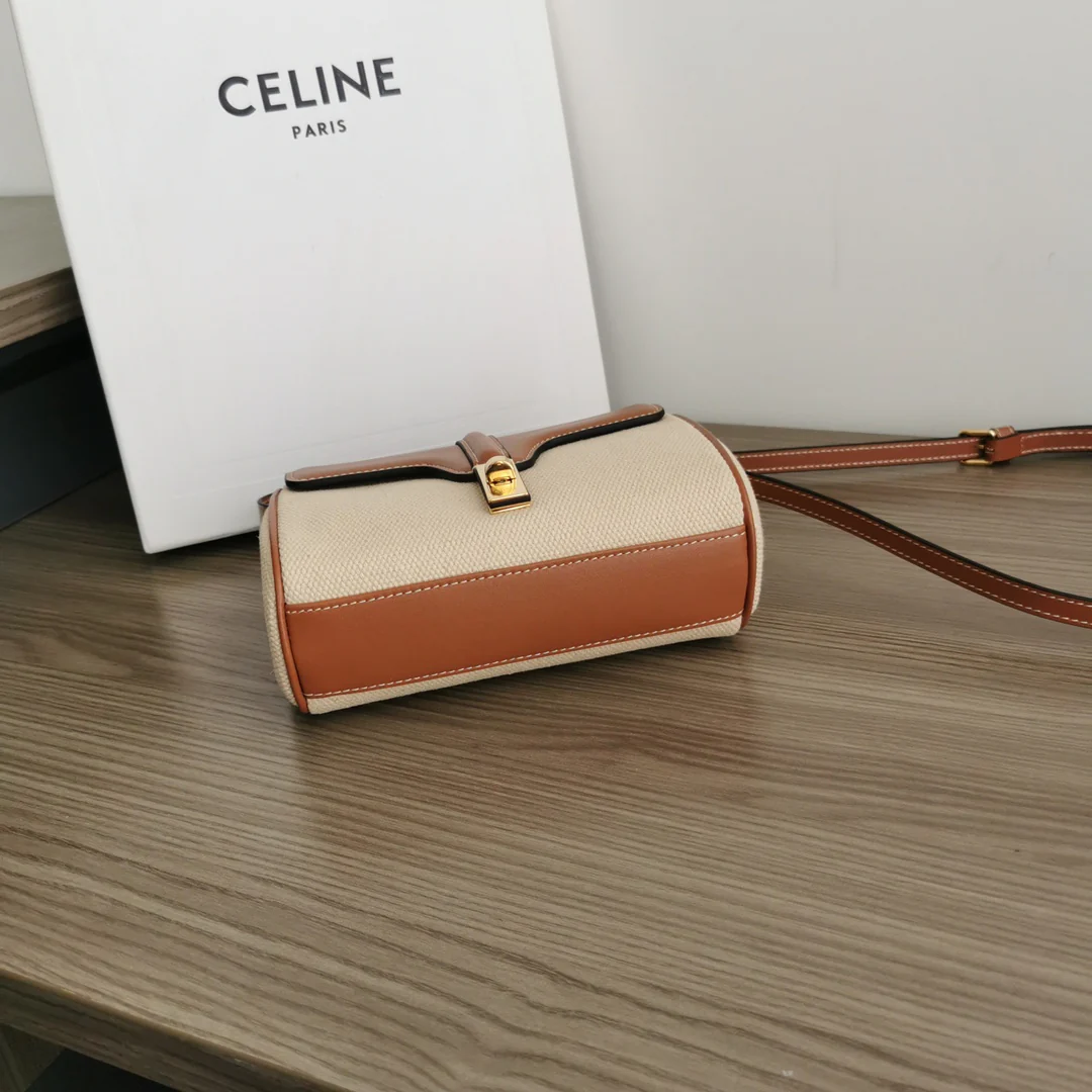 Celine Mini Soft 16 Canvas Brown