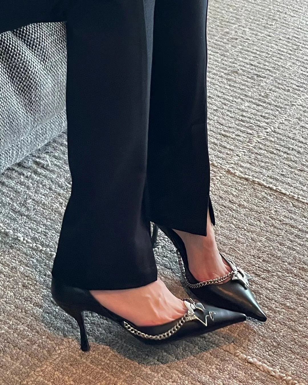 Dior - Коллекция Fashion Punk - Туфли на высоком каблуке с острым носком - Черные - 8-5 см