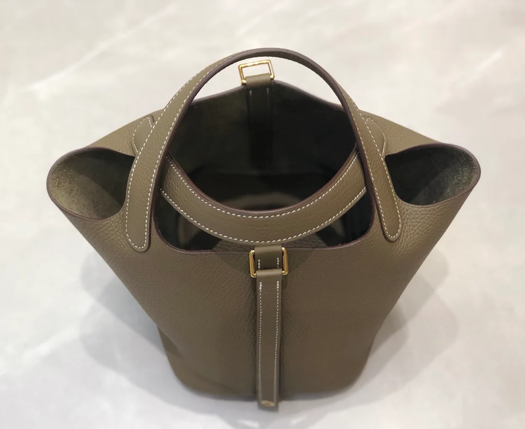 пряжка hermes-picotin-18-elephant grey-gold