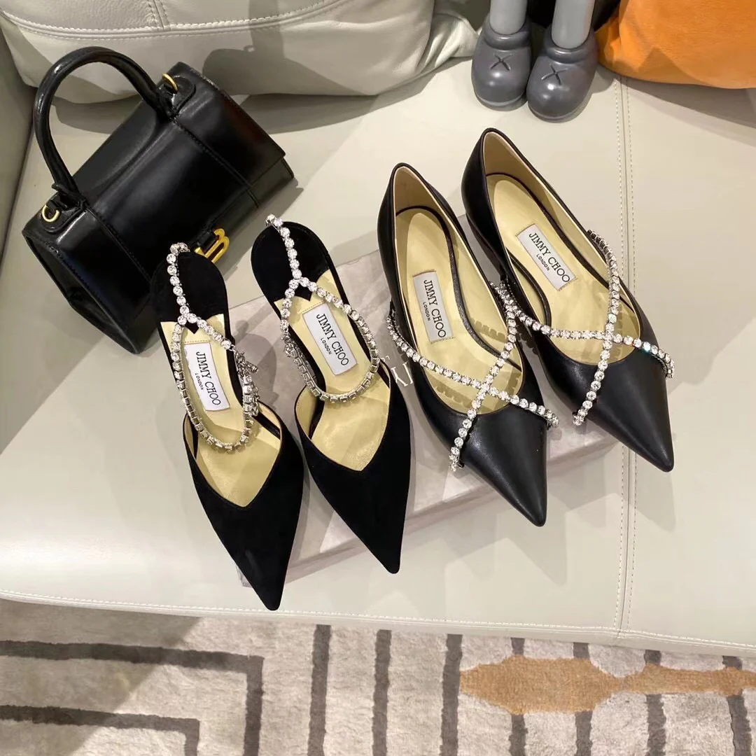 Jimmy - Цепочка с крестом и стразами - Туфли на высоком каблуке - 1