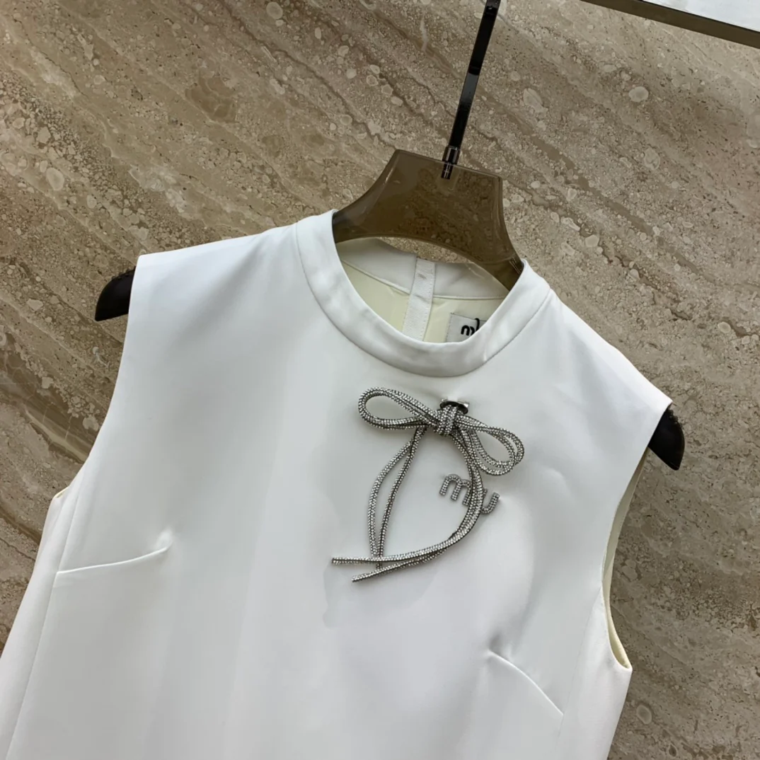 Платье-жилет Miu Miu-2404 — Элитное платье-жилет с бантом