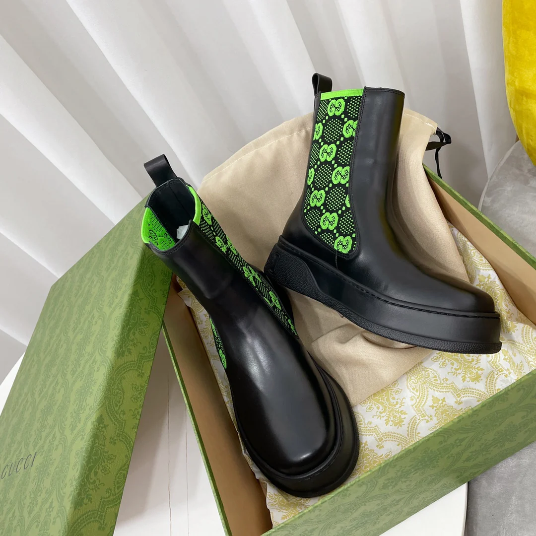 Новинка сезона осень/зима 2022 от Gucci - Ботинки челси - Черные