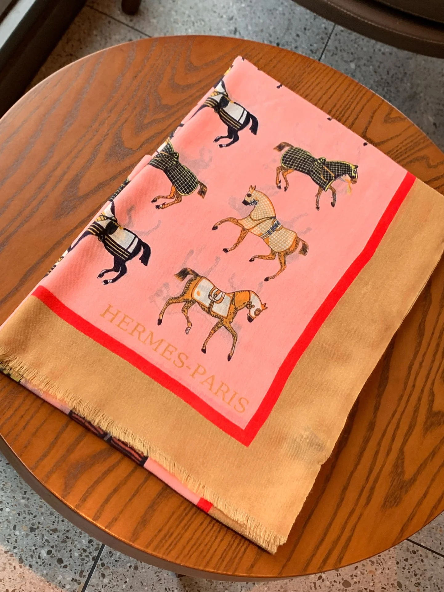 Hermes - Кашемировый длинный шарф премиум-класса, 100-200 см - Розовый