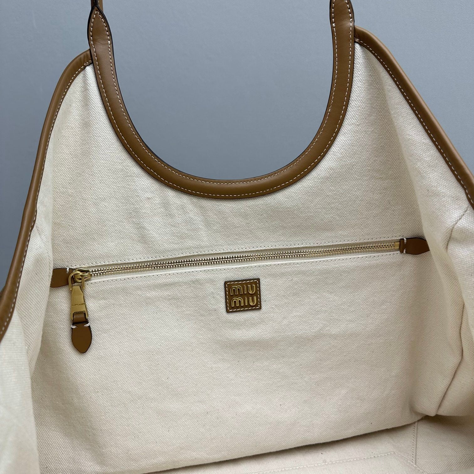 Сумка-тоут Miu Miu Ivy - Вельветовая - Коричневая