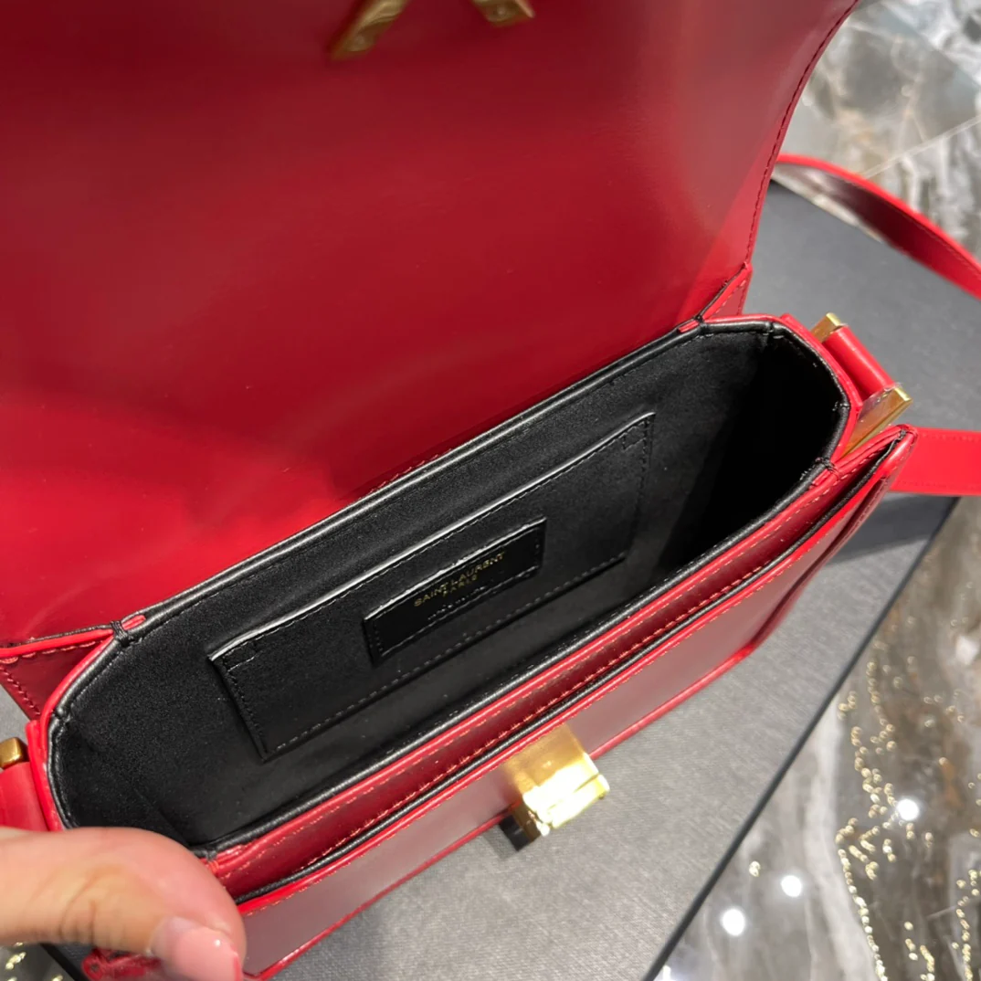 Сумка через плечо YSL Rue de Solferino, маленькая, красная.