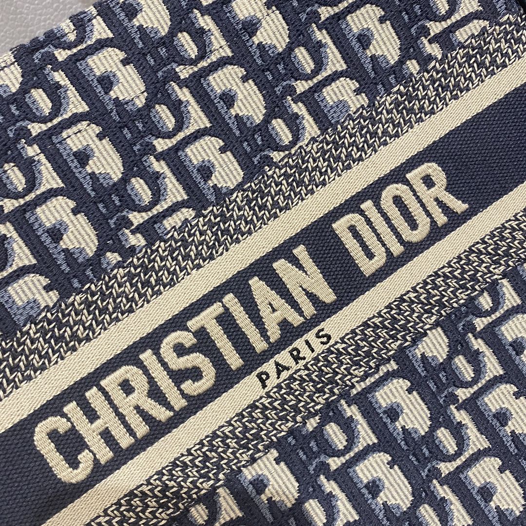 Сумка-тоут Dior Book, маленький размер 36-5 см, темно-синяя канва Monogram - 2 шт.