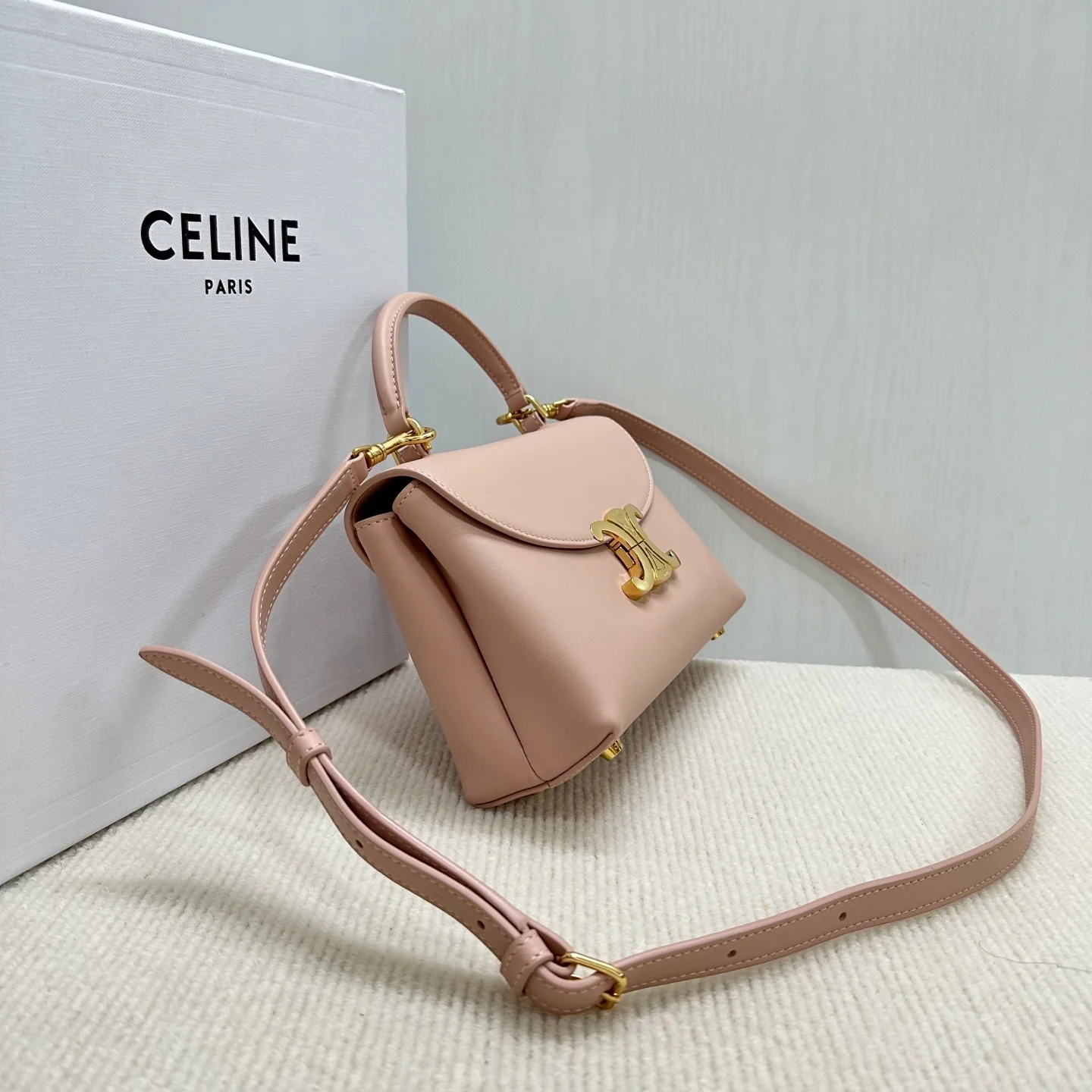 Сумочка Celine Arc de Triomphe Kelly - маленькая - розовая