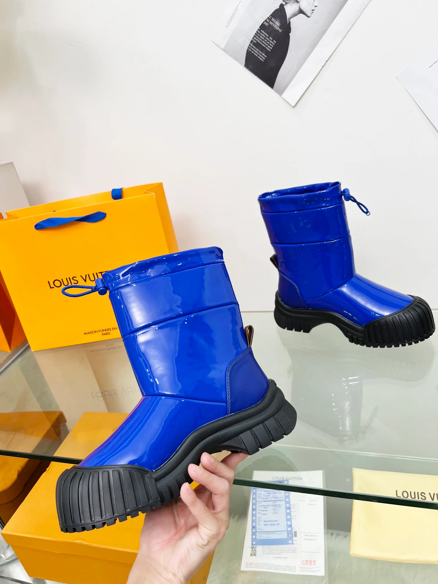 Водонепроницаемые теплые пуховые сапоги LV на толстой подошве