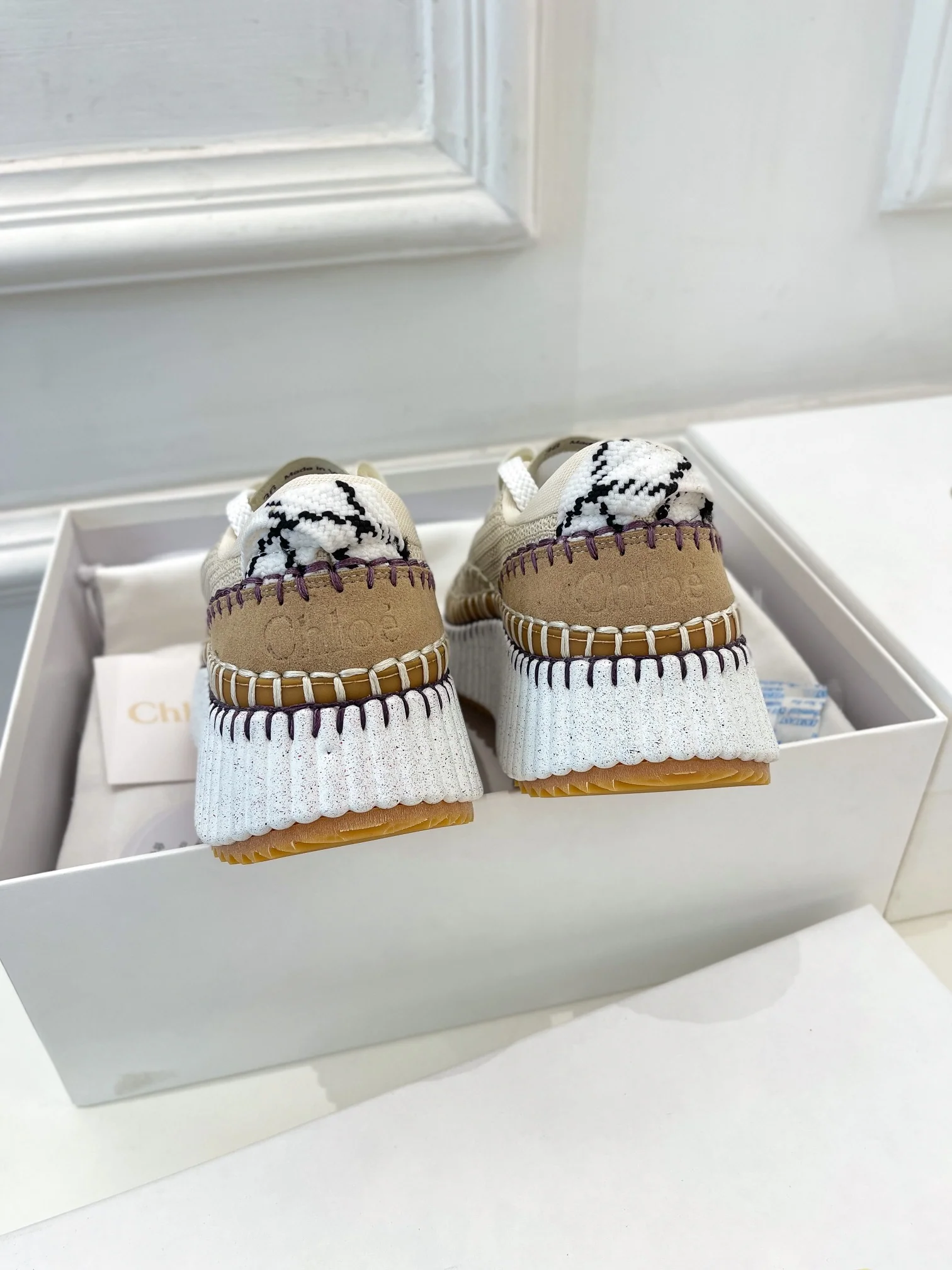 Повседневные туфли Chloe Rainbow - бежевые