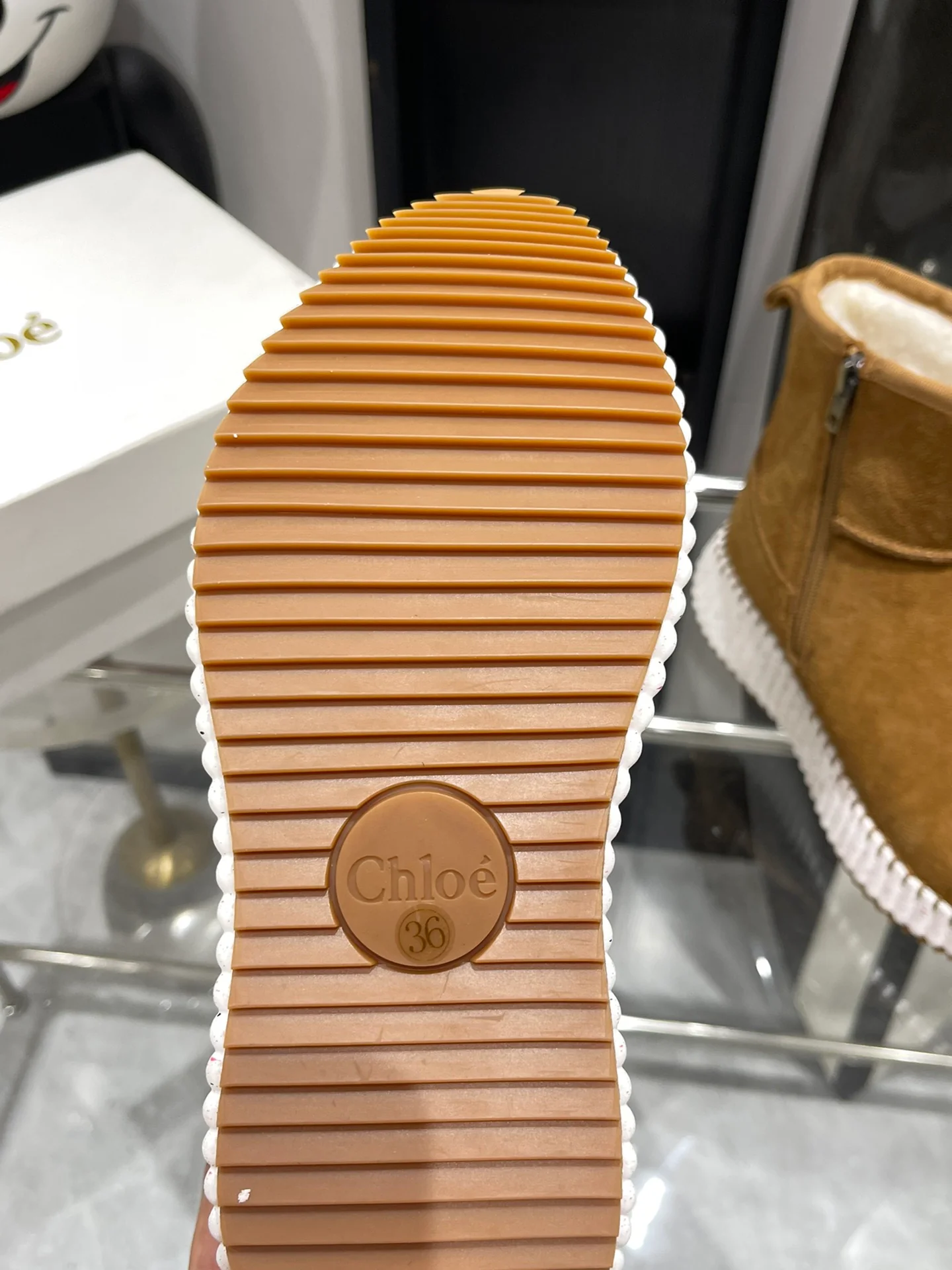 Снежные ботинки Chloe 2024 - Кофейно-коричневый