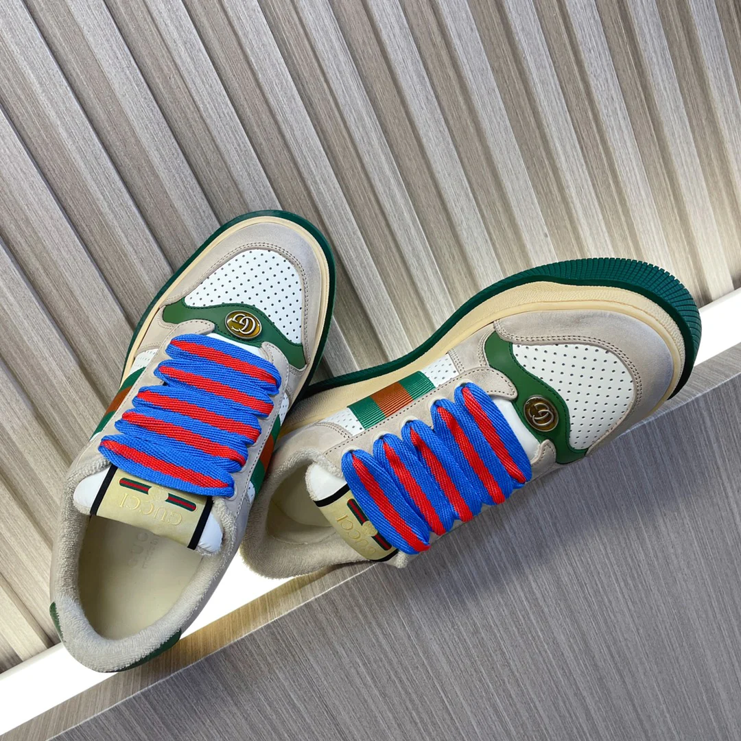 Новинка Gucci 2023 года - Туфли на платформе Dirty Shoes - Зеленые