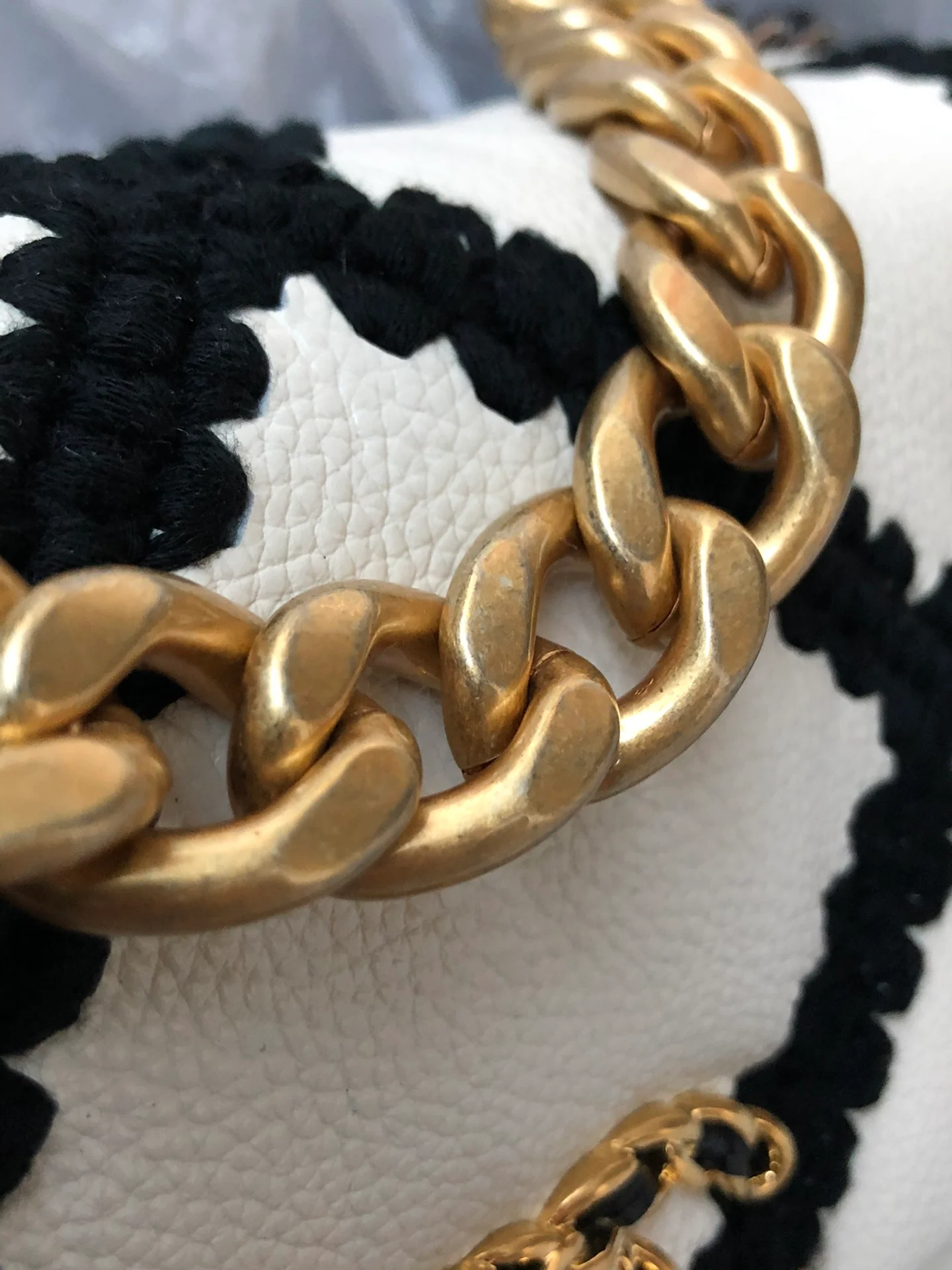 Сумка Chanel 19 - Кожаная - Черно-белый клетчатый узор