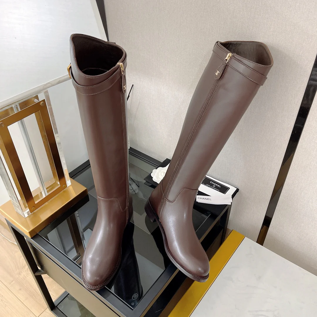 Ботинки Chanel с подиума 2022 года - Ботинки-каскадеры - Коричневые