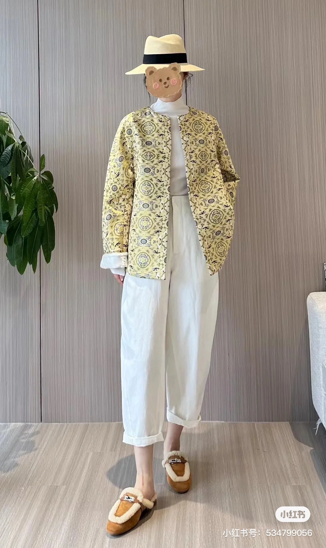 Кашемировые тапочки Hermes 2024 - Кофейно-коричневый