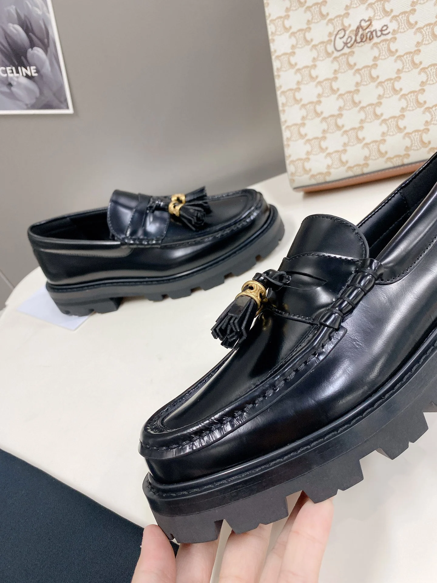 Обувь Celine - Celine - с кисточками - лоферы - черные