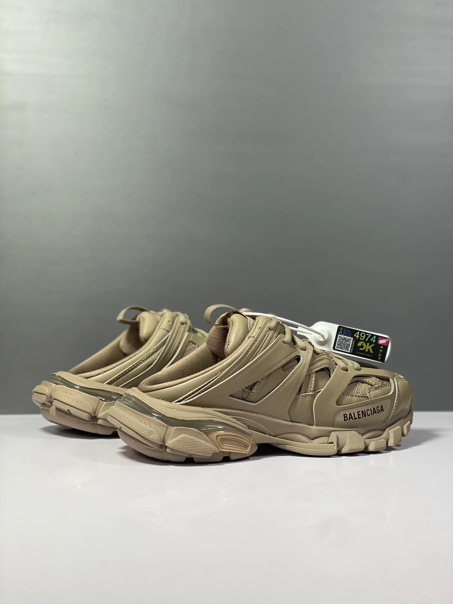 Balenciaga - Парные тапочки - 3-0 - Полутапочки - Кроссовки - Tess - S-Gomma - Maille - Бело-оранжевые - 1