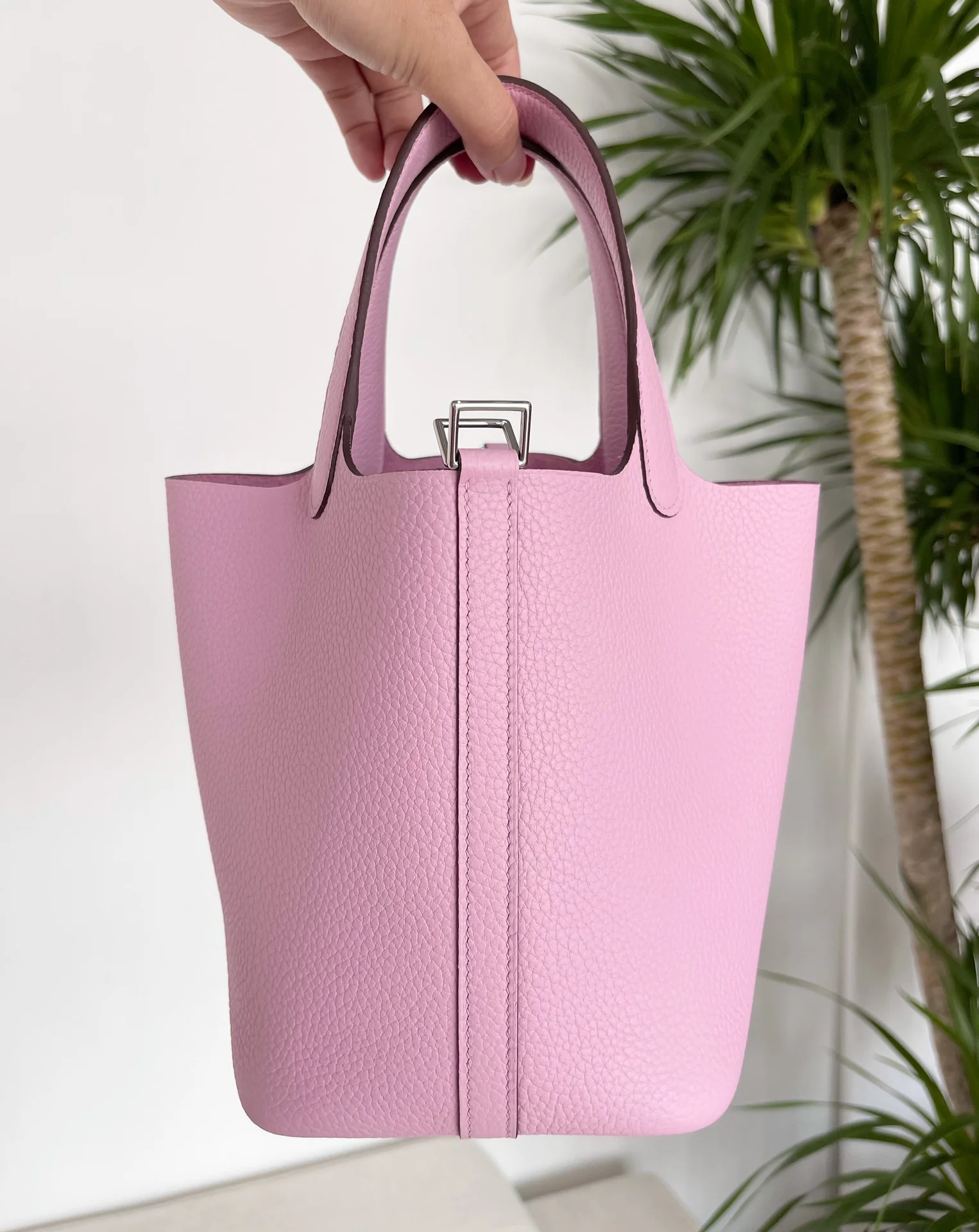 Hermes Picotin 18-tc-x9 Mallow Purple Silver Buckle