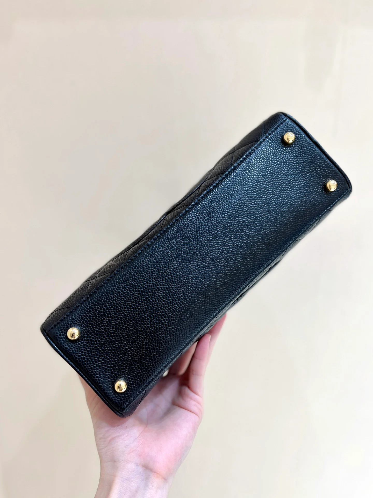 Винтажная сумка-боулинг Chanel - черная