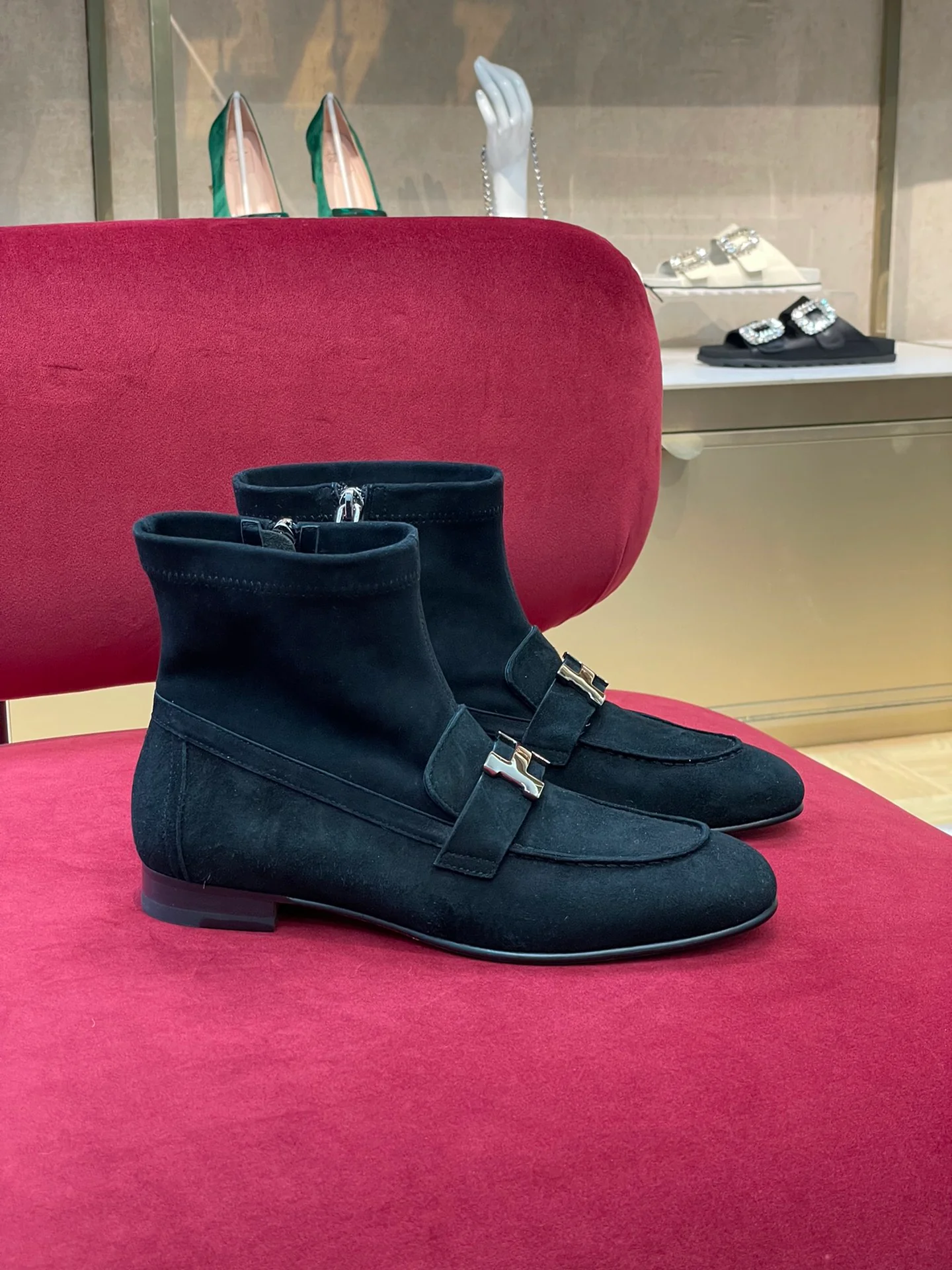 низкие замшевые лоферы Hermes