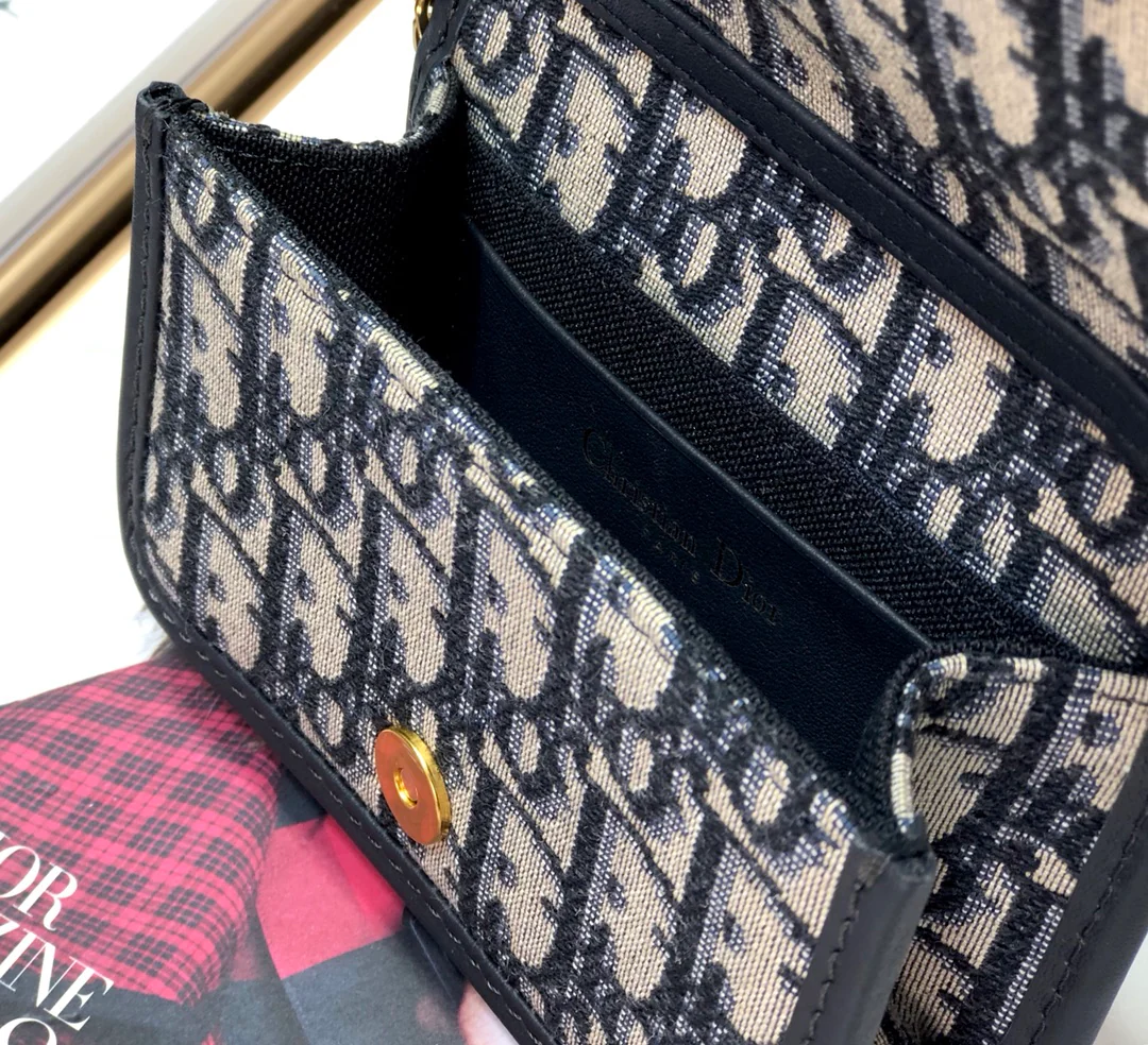 Dior 老花帆布链条卡包／腰包