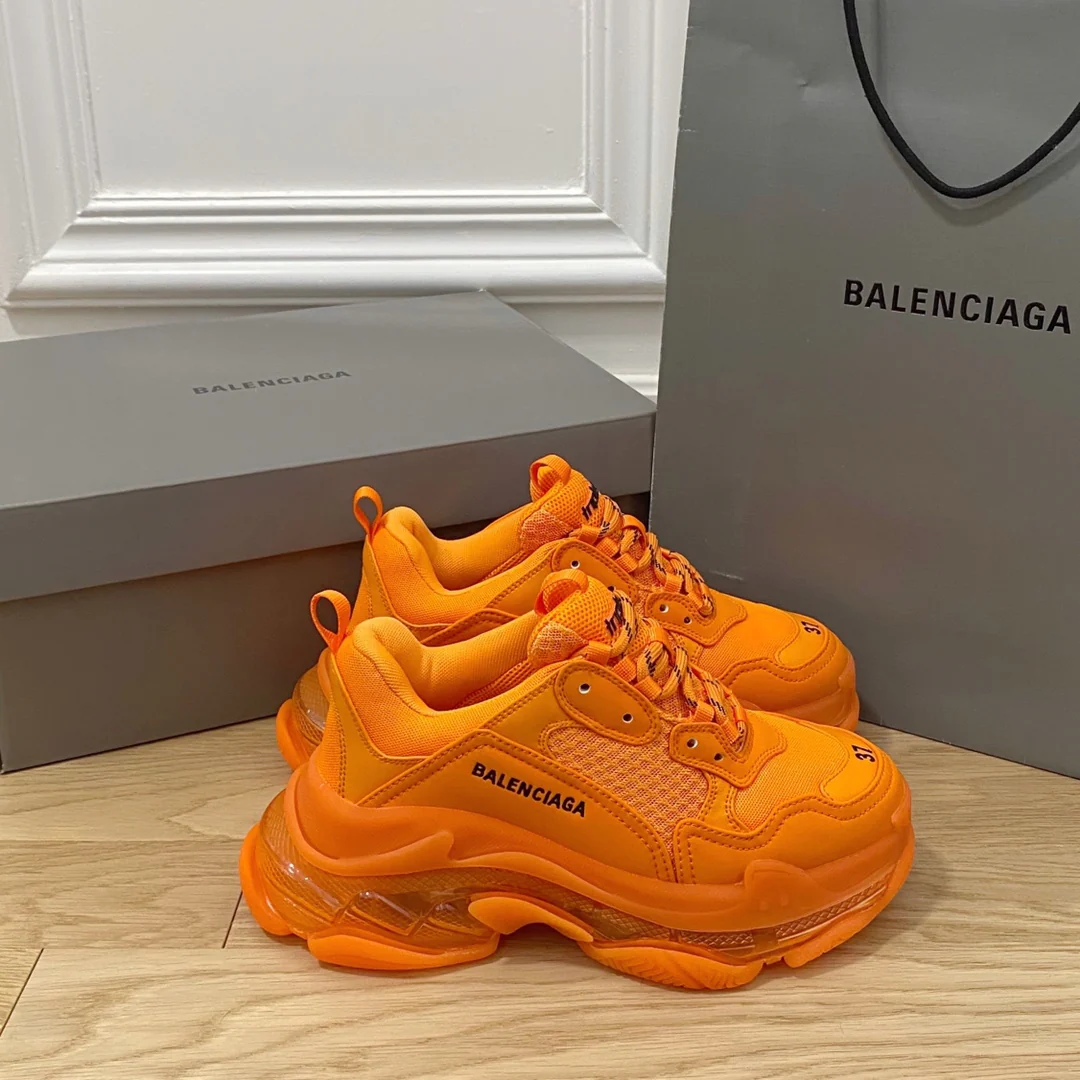Кроссовки Balenciaga Triples Cushion Chunky Shoes - оранжевые