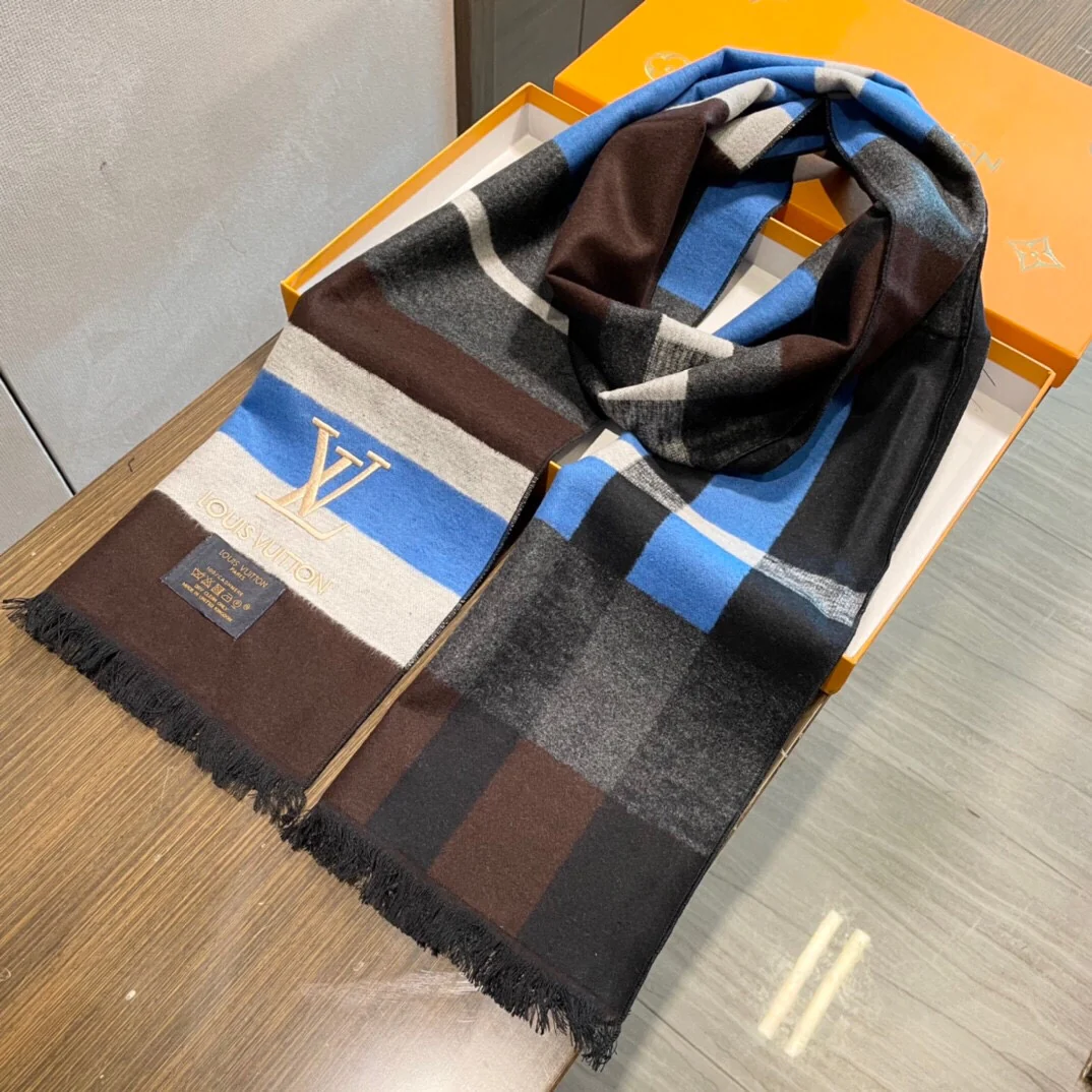 LV - Незаменимый мужской кашемировый шарф для холодной погоды - 35-200 см