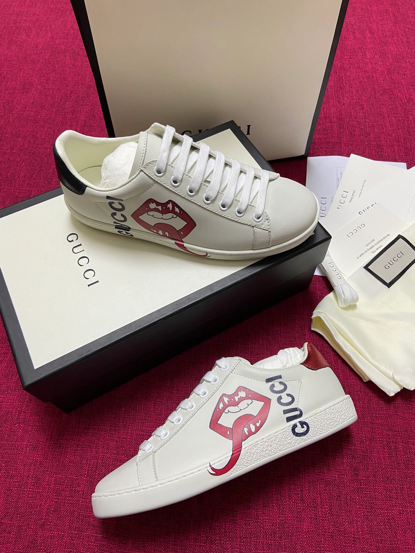 Gucci - Белые кроссовки - Кроссовки - Повседневная обувь - 8