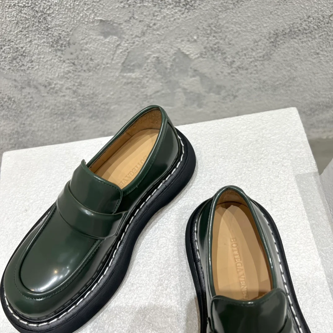 BV-22ss - Британские ретро кожаные туфли на толстой подошве - модель унисекс