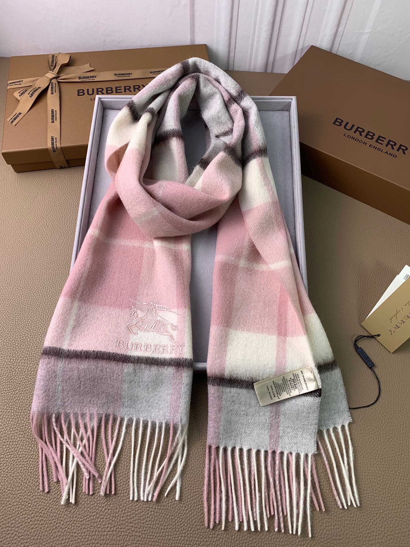 Зимний шарф Burberry из кашемировой смеси - 30 см - 180 см - Кашемировый шарф