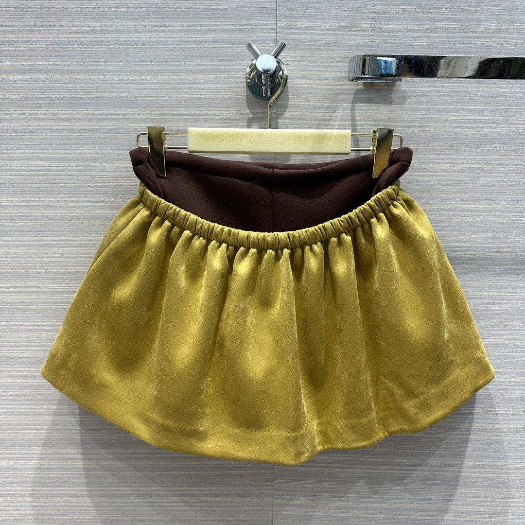 Miu Miu - 2404 - Весенне-летний комплект ?Интеллектуальный шик?: брюки и юбка - Оливково-зеленый