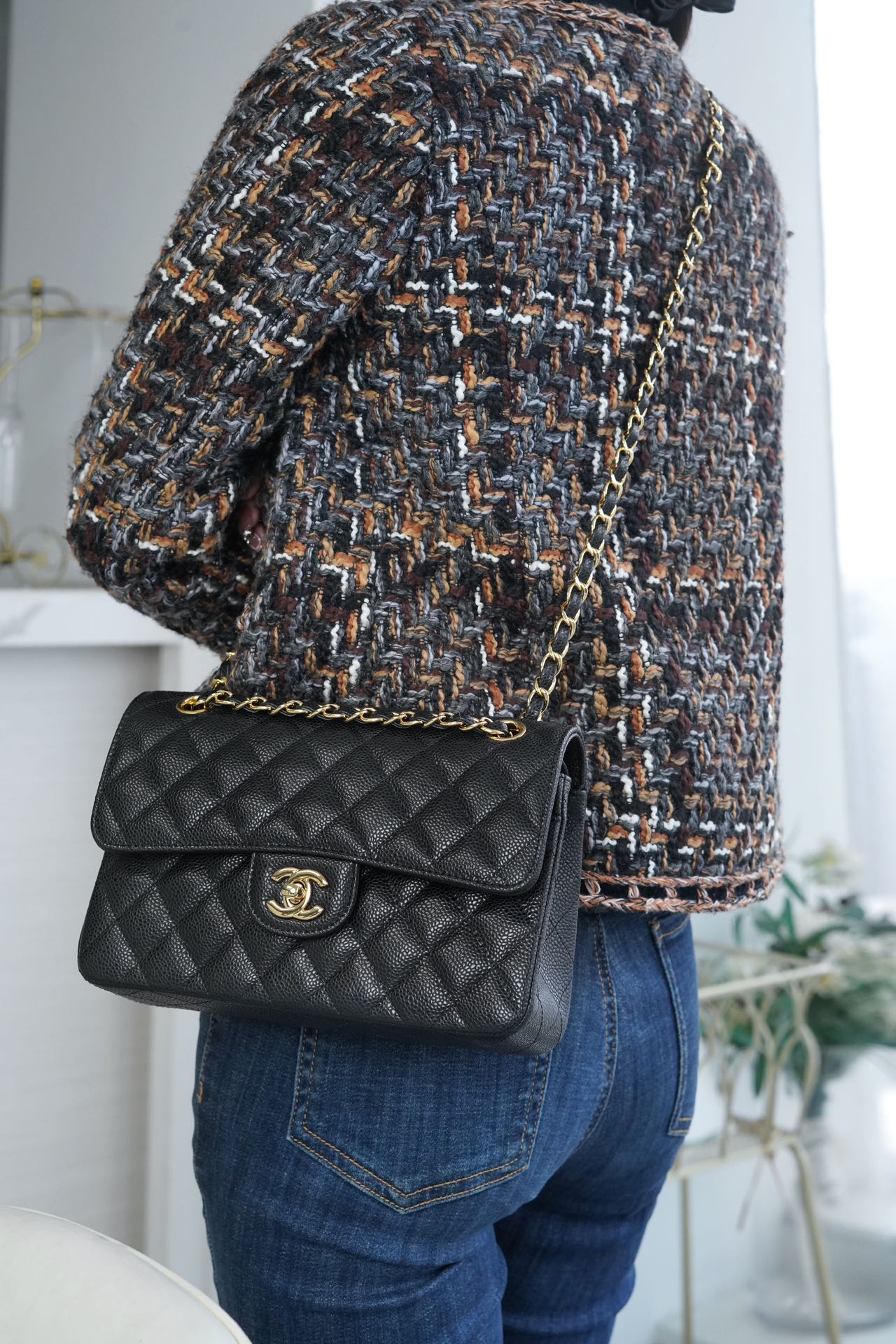 Chanel Classic Flap Caviar Black Small