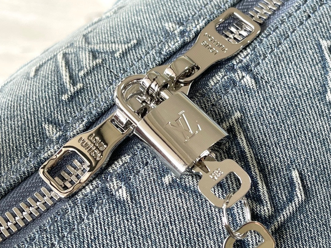 m22532-LV-keepall-bandouliere-50 дорожная сумка из джинсовой ткани