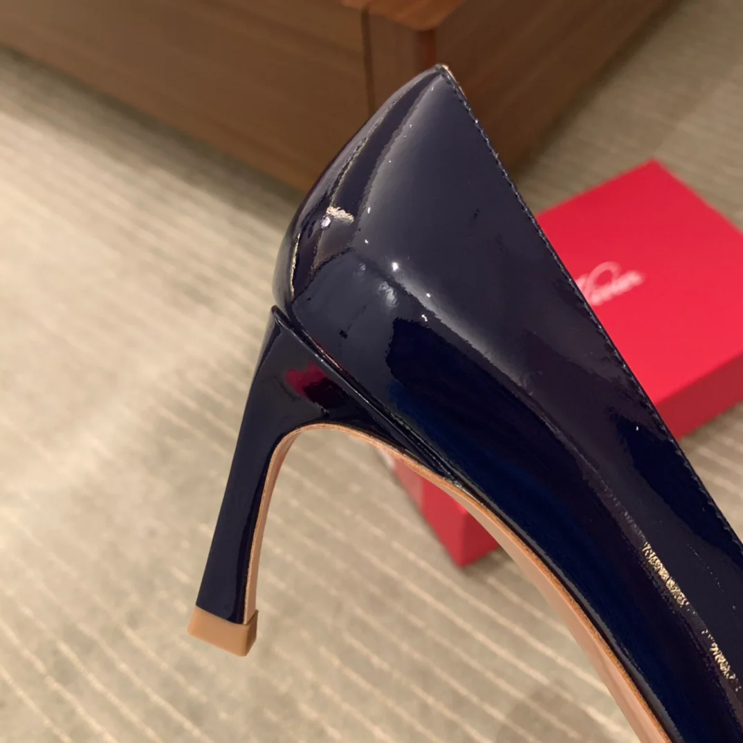 Туфли для автодомов - на высоком каблуке - темно-синие