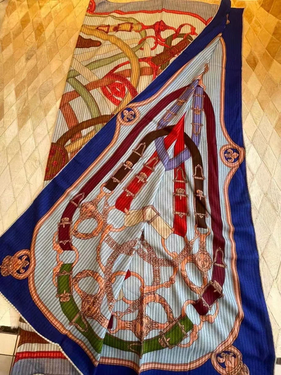 Hermes - Двусторонний шарф с принтом