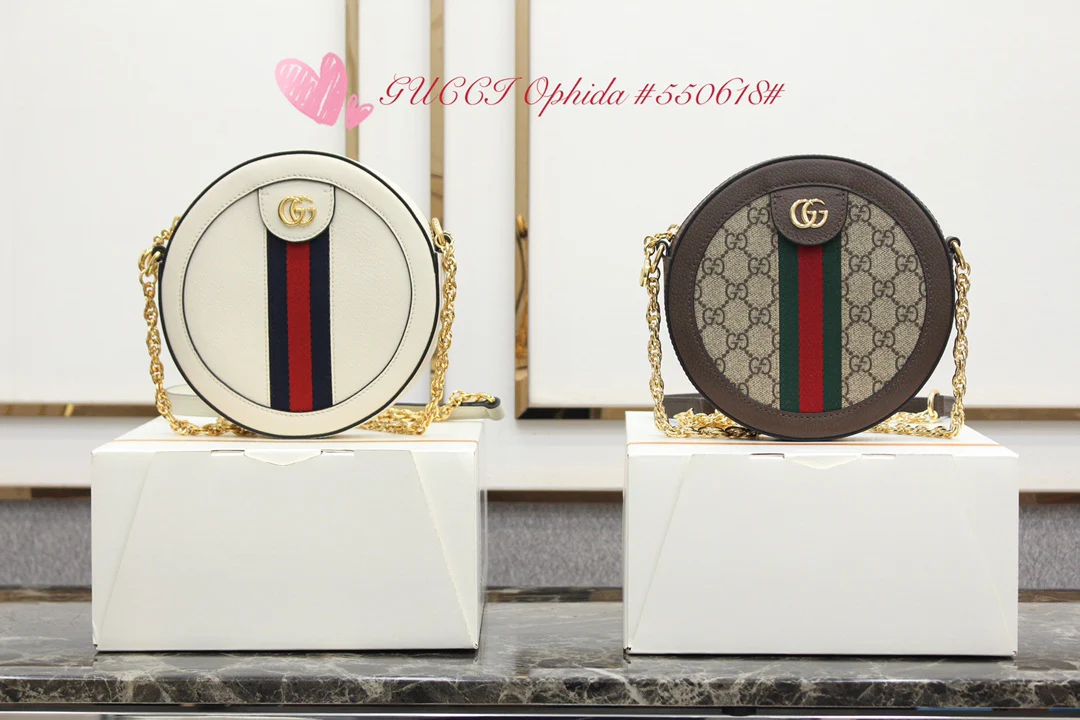 Круглая сумка Gucci Ophidia - сумка через плечо - канва с монограммой