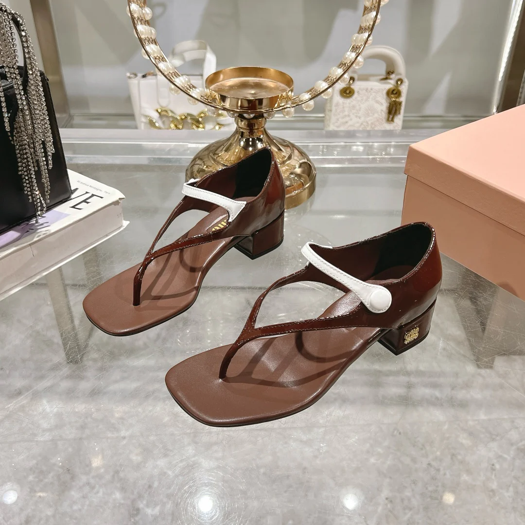 Шлёпанцы Miu Miu 2024 - Кофе