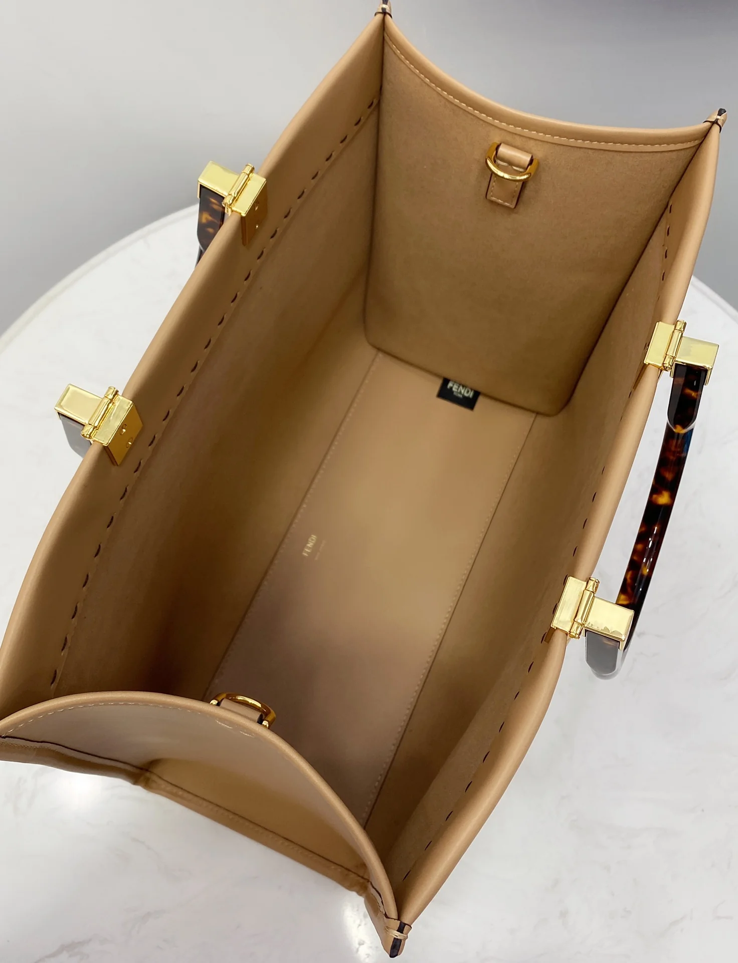 Сумка-тоут Fendi - бежевая