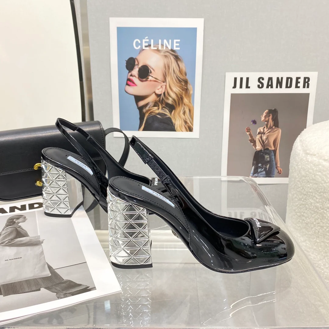 Туфли Prada - Суперкрасивые туфли Prada на массивном высоком каблуке - Туфли Мэри Джейн